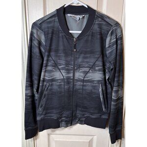 Athleta Womens Sm Black Full Zip Athletic Pockets Long Sleeve Track Jacket